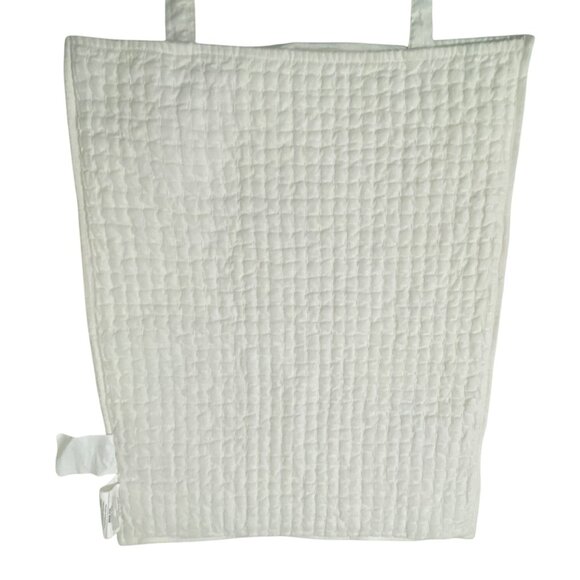 Pottery Barn Pickstitch Standard White Pillow Cover with Ties Farmhouse Bohemian - Picture 4 of 8